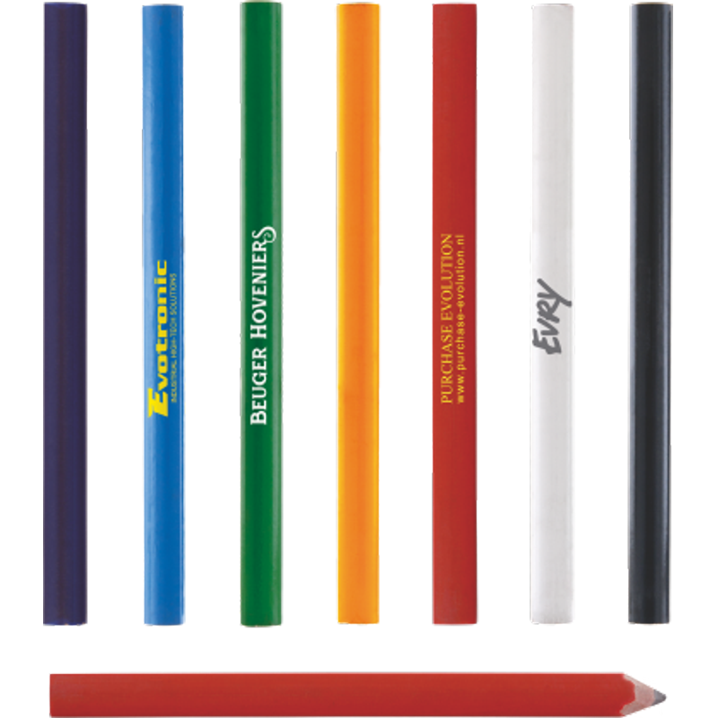 Tømrerblyant i 7 farver