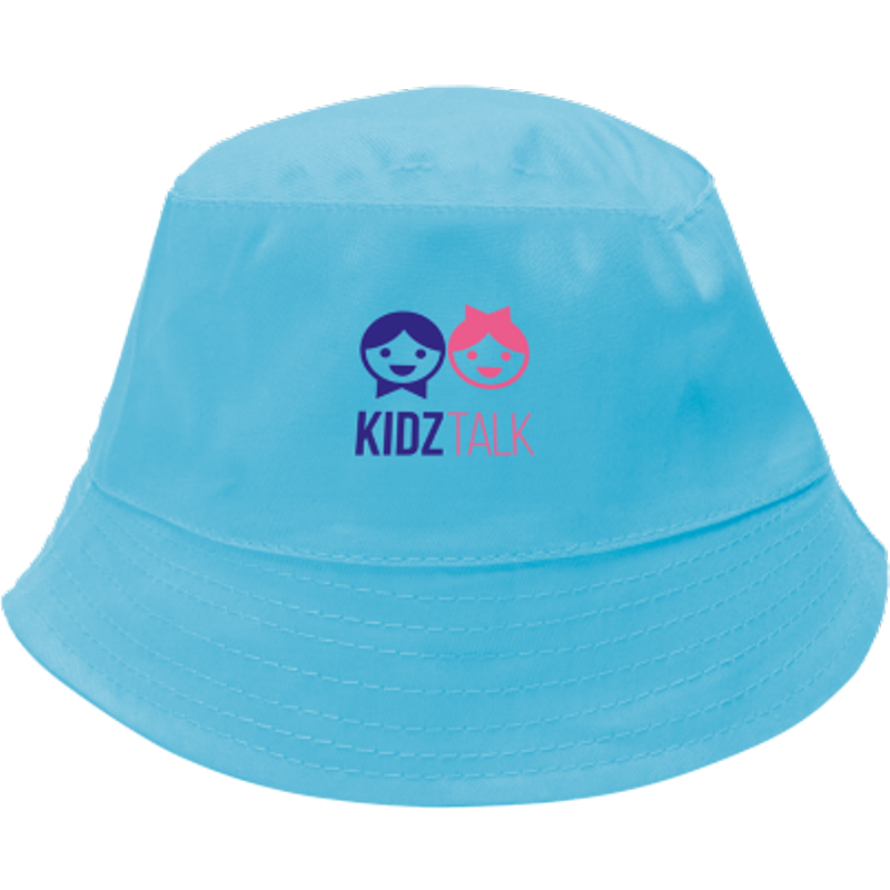 Bøllehat i børnestørrelse - solhat med logo fås i 8 farver