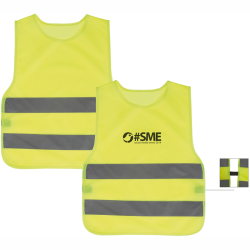 Refleksvest med logo - sikkerhedsvest til børn