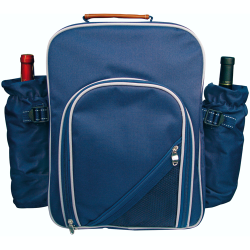 Picnic rygsæk med logo har flot service til 4 personer