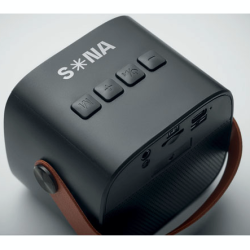 Køb 5 W trådløs højtaler med logo fra 50 stk her - Tjek TILBUD her