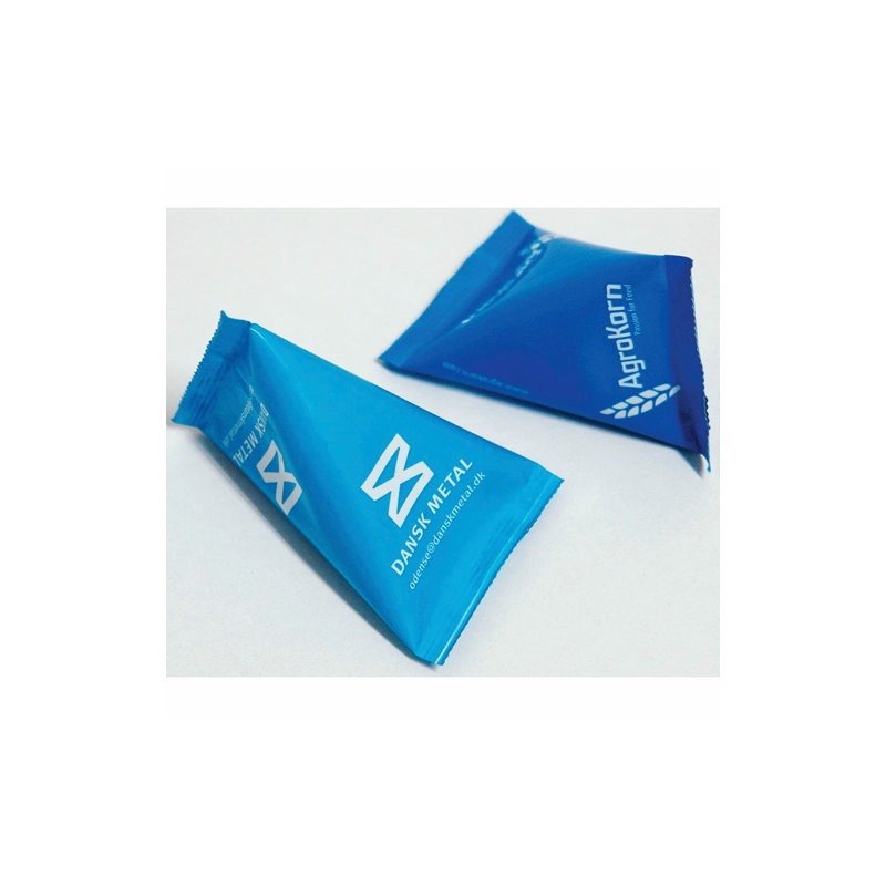 køb slikposer fra 2500 stk her - bestil trekantposer med logotryk her