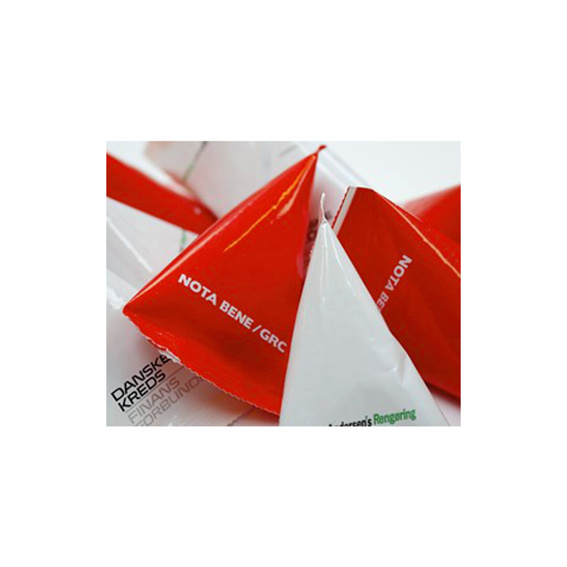 køb slikposer fra 2500 stk her - bestil trekantposer med logotryk her