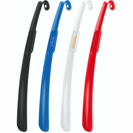 køb ekstra langt skohorn med logo fra 100 stk her - TJEK tilbud her