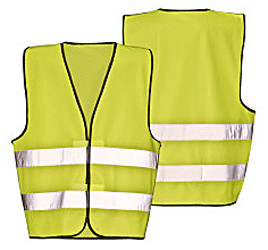 Refleksvest med tryk -sikkerhedsvest til børn i gul + orange-0