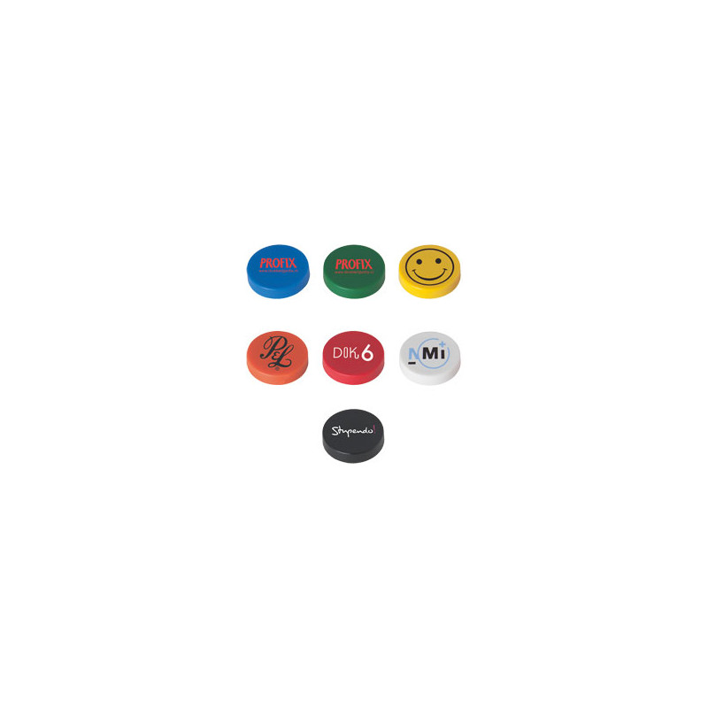 Magnet med logo - billig  køleskabsmagnet 