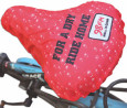 Sadelovertræk med logo - undgå våd cykelsadel-0