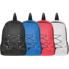 Rygsæk - lille robust polyester rygsæk med logo -  4 farver