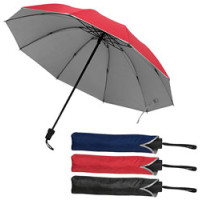 Paraply med logo - taskeparaply - kan blive str. XL