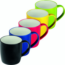 Kaffekrus - keramik krus - krus med tryk- i 5 friske farver