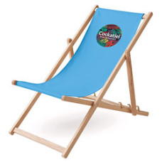 Liggestol - med logo fra 50 stk - strandstol i træ -3 farver