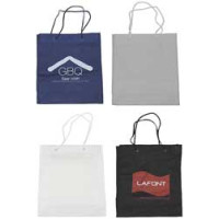  Bæreposer - med logo - shopper - indkøbsposer- tykke snore 