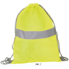 Mini rygsæk - brug gymnastikpose med refleksstriber som ses