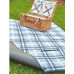 Picnictæppe - med coated bagside -sommer fleecetæppe -tilbud